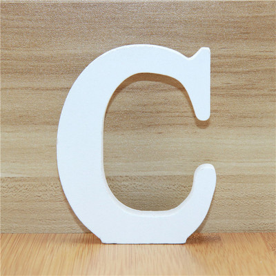 1 tk 10 cm valge puidust tähed Tähestik DIY Word Letter Party Pulm Kodukaunistus Nimi Disain Kunst Käsitöö seisab 3,94 tolli