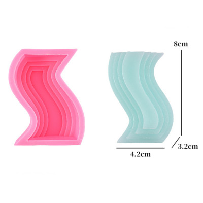 Uue geomeetrilise hoone kujuga küünla silikoonvorm Käsitsi valmistatud seebist krohvivaigust valmistatud küünlakomplekt kodukinke pulmakaunistus