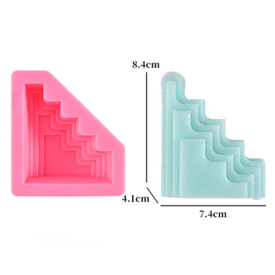 Uue geomeetrilise hoone kujuga küünla silikoonvorm Käsitsi valmistatud seebist krohvivaigust valmistatud küünlakomplekt kodukinke pulmakaunistus