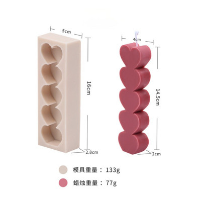 Uue geomeetrilise hoone kujuga küünla silikoonvorm Käsitsi valmistatud seebist krohvivaigust valmistatud küünlakomplekt kodukinke pulmakaunistus