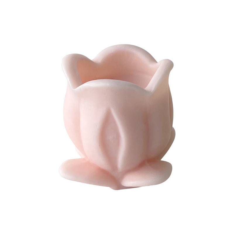 Tulpes zieda formas silikona sveču veidne DIY ziedu ziepes silikona veidne šokolādes kūka pelējuma vaska veidņu epoksīda sveķu izgatavošanas piederumi