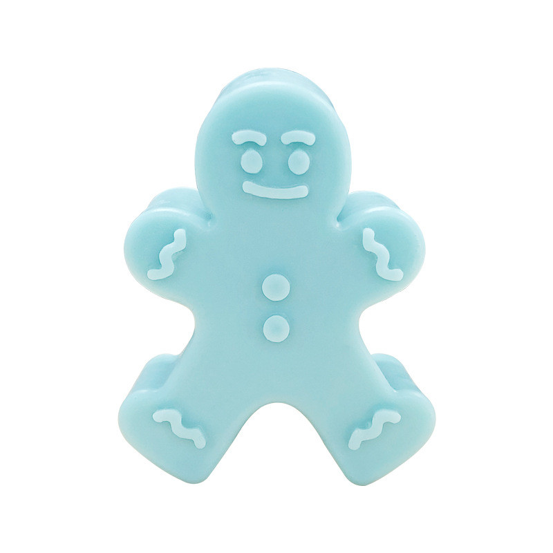 Ziemassvētku piparkūku vīrieša sveču veidne cepumu šokolādes cepšanas kūkas veidne DIY Ziemassvētku atmosfēras aromātiskā sveces silikona veidne