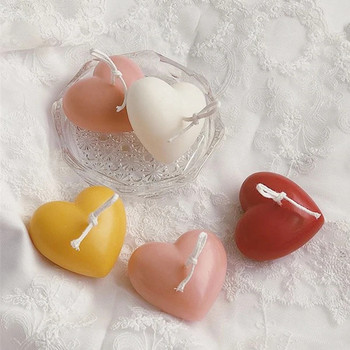 3D Love Heart Καλούπι σιλικόνης Άρωμα Γύψος Γύψος Καλούπι σιλικόνης Διακοσμητικό πάρτι σπιτιού DIY Love Heart Κερί από ρητίνη