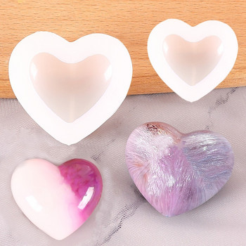 3D Love Heart Καλούπι σιλικόνης Άρωμα Γύψος Γύψος Καλούπι σιλικόνης Διακοσμητικό πάρτι σπιτιού DIY Love Heart Κερί από ρητίνη