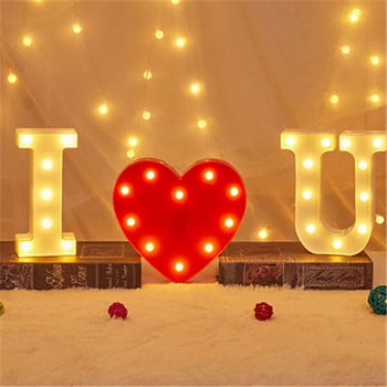 Creative DIY Luminous LED Letter Lights 26 English Alphabet Light για Χριστουγεννιάτικο πάρτι γενεθλίων γάμου εξοχικού σπιτιού