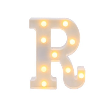 Creative DIY Luminous LED Letter Lights 26 English Alphabet Light για Χριστουγεννιάτικο πάρτι γενεθλίων γάμου εξοχικού σπιτιού