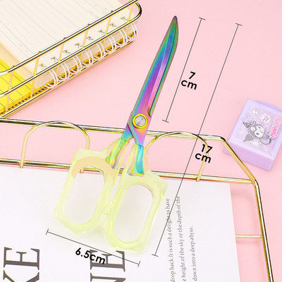 Nerūsējošā tērauda šūšanas šķēres caurspīdīgas drēbnieku šķēres biroja mājsaimniecības griezējinstrumenti rokdarbi izšūšana drēbnieku šķēres