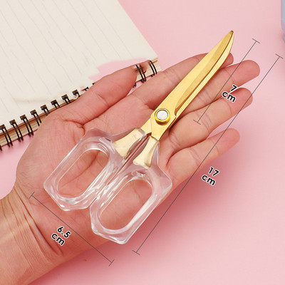 Nerūsējošā tērauda šūšanas šķēres caurspīdīgas drēbnieku šķēres biroja mājsaimniecības griezējinstrumenti rokdarbi izšūšana drēbnieku šķēres