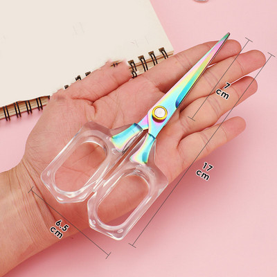 Nerūsējošā tērauda šūšanas šķēres caurspīdīgas drēbnieku šķēres biroja mājsaimniecības griezējinstrumenti rokdarbi izšūšana drēbnieku šķēres