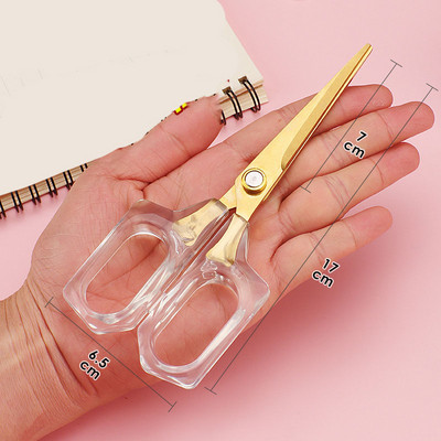 Nerūsējošā tērauda šūšanas šķēres caurspīdīgas drēbnieku šķēres biroja mājsaimniecības griezējinstrumenti rokdarbi izšūšana drēbnieku šķēres