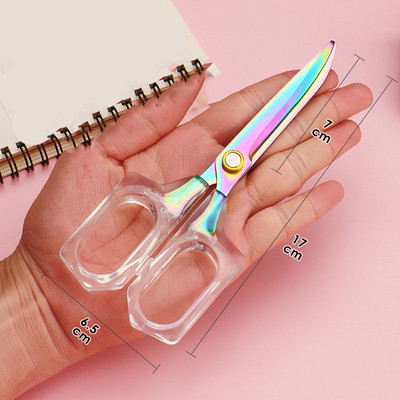 Nerūsējošā tērauda šūšanas šķēres caurspīdīgas drēbnieku šķēres biroja mājsaimniecības griezējinstrumenti rokdarbi izšūšana drēbnieku šķēres