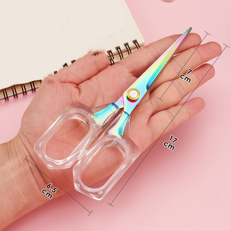 Nerūsējošā tērauda šūšanas šķēres caurspīdīgas drēbnieku šķēres biroja mājsaimniecības griezējinstrumenti rokdarbi izšūšana drēbnieku šķēres