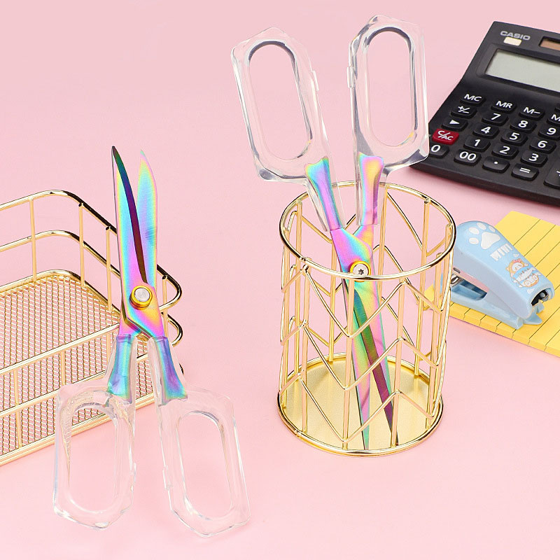 Nerūsējošā tērauda šūšanas šķēres caurspīdīgas drēbnieku šķēres biroja mājsaimniecības griezējinstrumenti rokdarbi izšūšana drēbnieku šķēres