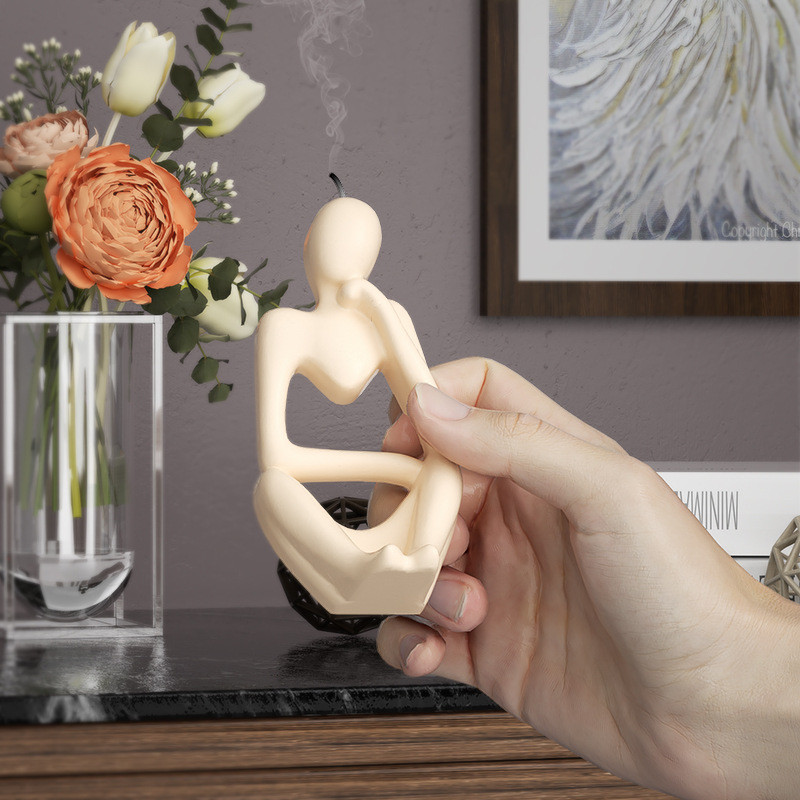 Creative Human Silicone Candle Mold Thinker Portrait Soap Resin Plaster Mold DIY Εργαλείο κατασκευής διακόσμησης για κέικ σοκολάτας