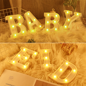 Декоративни букви LED нощно осветление Сватба Любов без батерия Предложение за изповед Декорация Големи декоративни букви