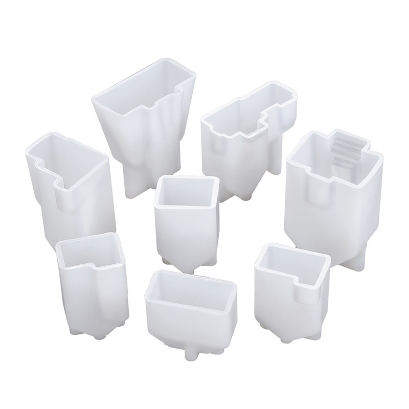 Mažo namo vila medinio namo silikono formų kvapioji žvakė pasidaryk pats silikono formos žvakių formos, skirtos žvakių gamybai, gipso formoms