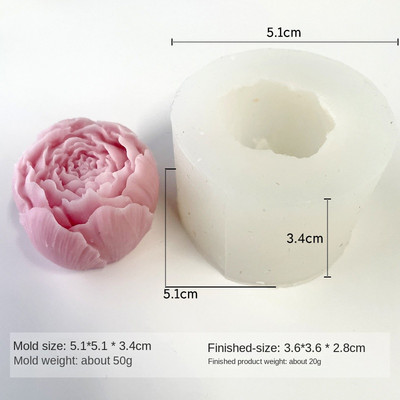 Κερί Rose Flower Καλούπι σιλικόνης DIY Candle Plaster Crafts Mold Χειροποίητο σαπούνι Αρωματικά κεριά Εργαλείο κατασκευής Διακόσμηση γάμου σπιτιού