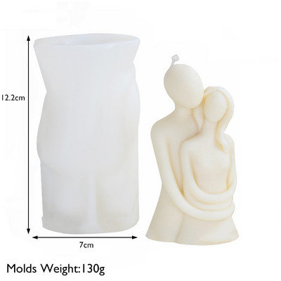 Sweet Hug lõhnav küünal silikoonvorm DIY portree kipsvorm Käsitsi valmistatud seep sõbrapäeva emadepäeva kingitus kodukaunistus