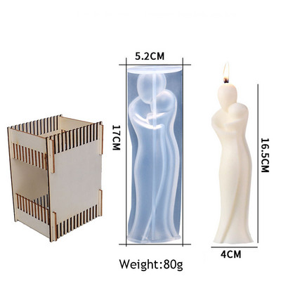 Sweet Hug lõhnav küünal silikoonvorm DIY portree kipsvorm Käsitsi valmistatud seep sõbrapäeva emadepäeva kingitus kodukaunistus