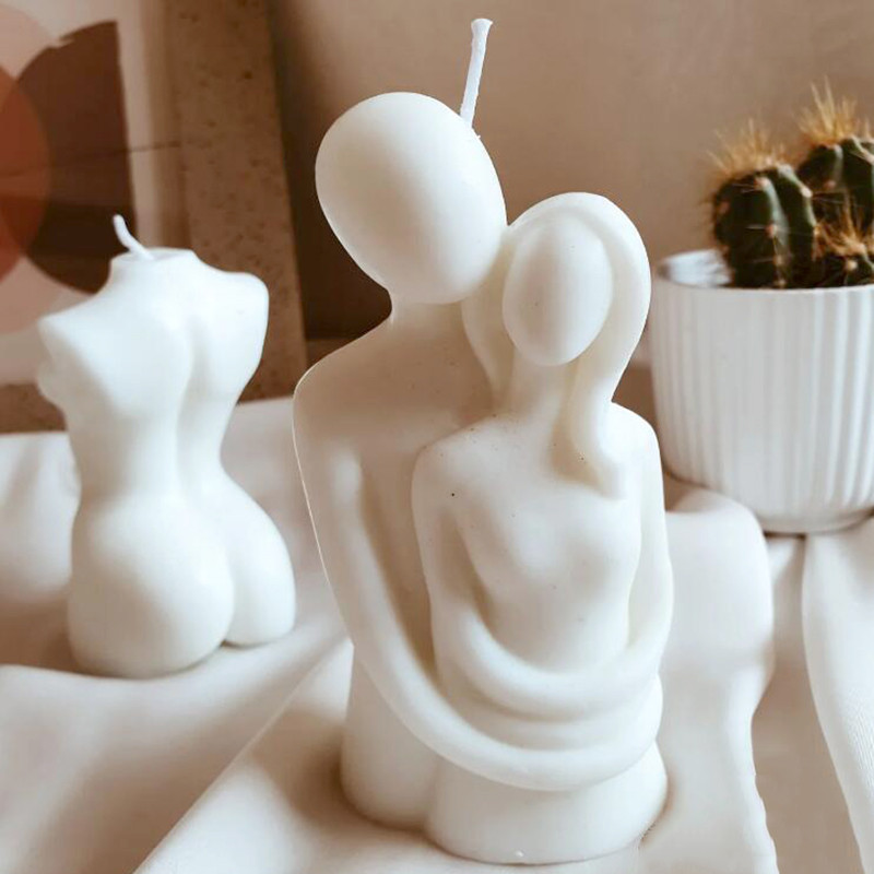 Sweet Hug lõhnav küünal silikoonvorm DIY portree kipsvorm Käsitsi valmistatud seep sõbrapäeva emadepäeva kingitus kodukaunistus