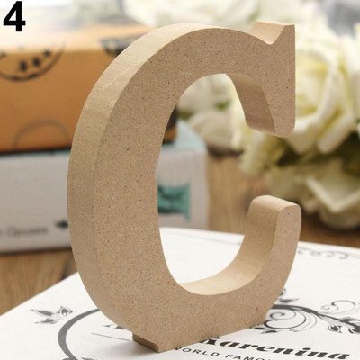 Kāzu brīvi stāvošs AZ koka koka burtu alfabēts piekārts mājas ballīšu dekors