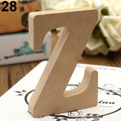 Kāzu brīvi stāvošs AZ koka koka burtu alfabēts piekārts mājas ballīšu dekors