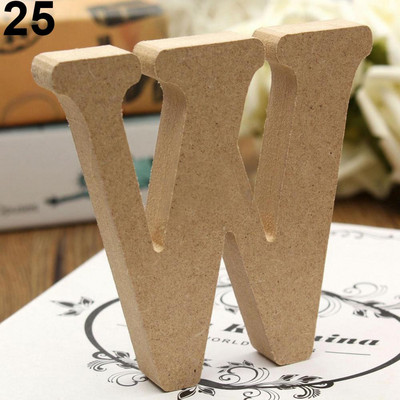 Kāzu brīvi stāvošs AZ koka koka burtu alfabēts piekārts mājas ballīšu dekors