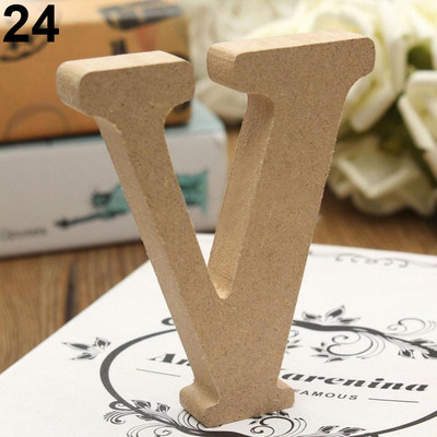 Kāzu brīvi stāvošs AZ koka koka burtu alfabēts piekārts mājas ballīšu dekors