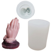 Saliktas rokas kopā Silikona sveču veidnes DIY lūgšanu žests Aromāts sveču izgatavošanas rīki Mājas dekors Māla ģipša sveķu veidne