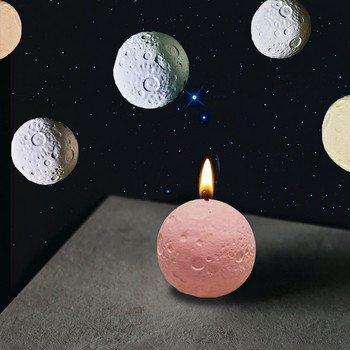 Нова силиконова форма за свещ Голяма 3D Земя Луна Планета Изливане Ръчно изработени Направи си сам форми за занаятчийски форми