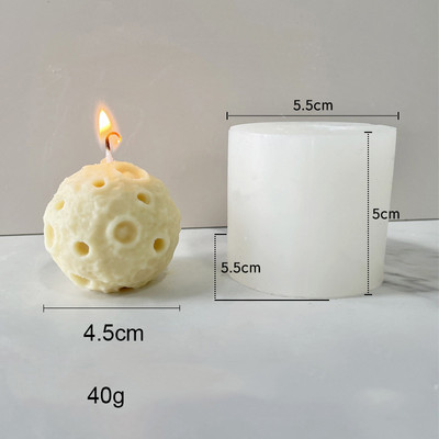 Jauna silikona veidne sveču lielai 3D Zemes Mēness planētas liešanai ar rokām gatavotām amatniecības veidnēm