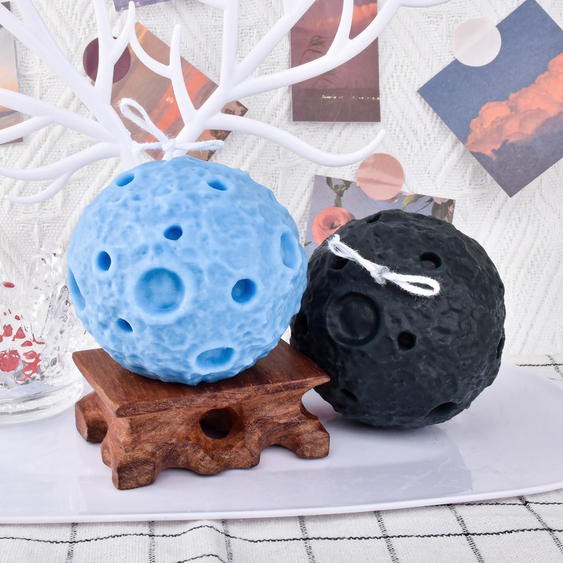 Jauna silikona veidne sveču lielai 3D Zemes Mēness planētas liešanai ar rokām gatavotām amatniecības veidnēm