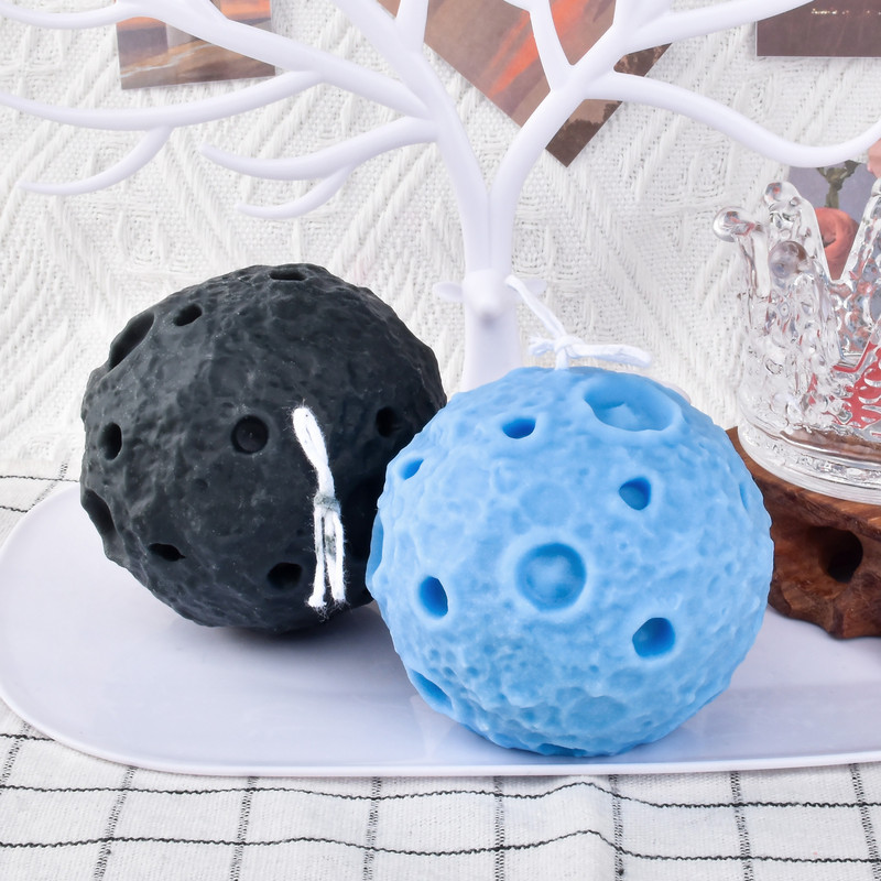 Jauna silikona veidne sveču lielai 3D Zemes Mēness planētas liešanai ar rokām gatavotām amatniecības veidnēm