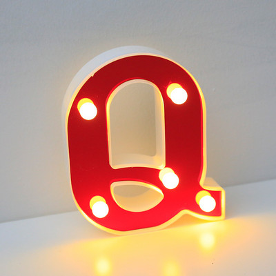 16 cm punased LED-kirjavalgustid kodukaunistus helendav tähestikuga number öölamp Sünnipäev jõulud pulmapaku kaunistus