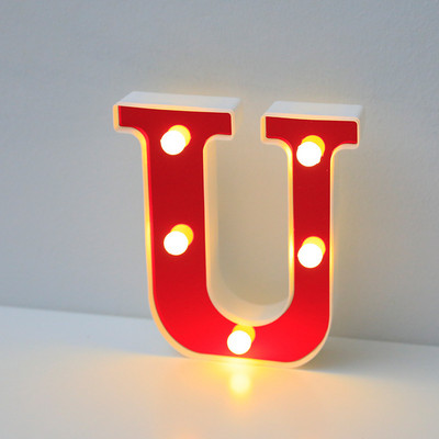 16 cm punased LED-kirjavalgustid kodukaunistus helendav tähestikuga number öölamp Sünnipäev jõulud pulmapaku kaunistus