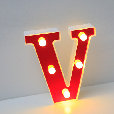 16 cm punased LED-kirjavalgustid kodukaunistus helendav tähestikuga number öölamp Sünnipäev jõulud pulmapaku kaunistus