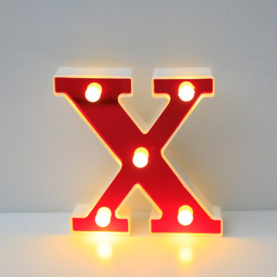 16 cm punased LED-kirjavalgustid kodukaunistus helendav tähestikuga number öölamp Sünnipäev jõulud pulmapaku kaunistus