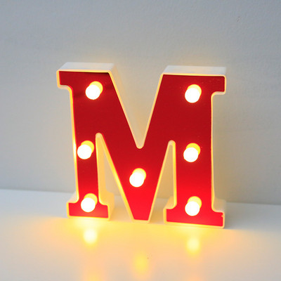 16 cm punased LED-kirjavalgustid kodukaunistus helendav tähestikuga number öölamp Sünnipäev jõulud pulmapaku kaunistus