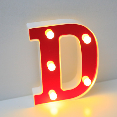 16 cm punased LED-kirjavalgustid kodukaunistus helendav tähestikuga number öölamp Sünnipäev jõulud pulmapaku kaunistus