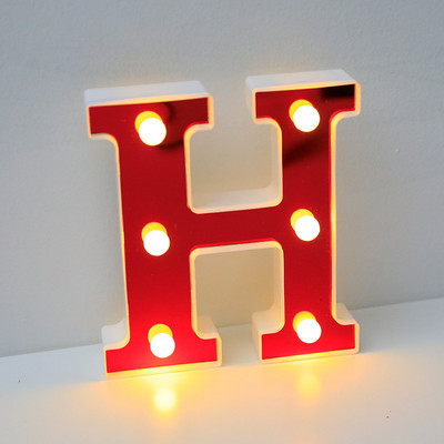 16 cm punased LED-kirjavalgustid kodukaunistus helendav tähestikuga number öölamp Sünnipäev jõulud pulmapaku kaunistus