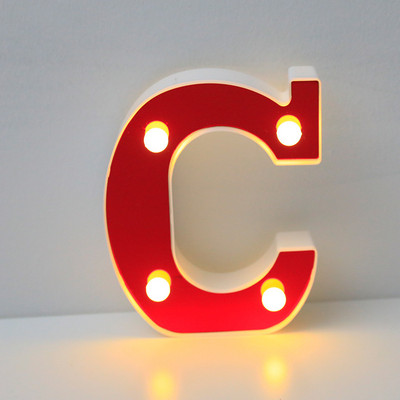 16 cm punased LED-kirjavalgustid kodukaunistus helendav tähestikuga number öölamp Sünnipäev jõulud pulmapaku kaunistus
