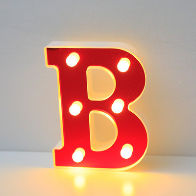 16 cm punased LED-kirjavalgustid kodukaunistus helendav tähestikuga number öölamp Sünnipäev jõulud pulmapaku kaunistus