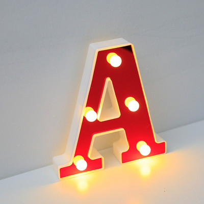 16 cm punased LED-kirjavalgustid kodukaunistus helendav tähestikuga number öölamp Sünnipäev jõulud pulmapaku kaunistus