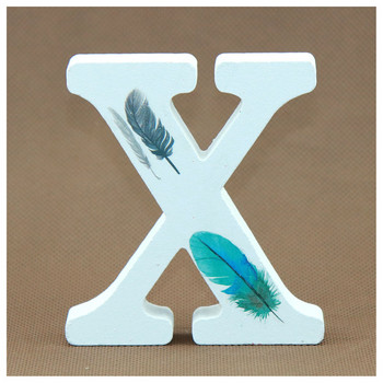 1 брой 10X10 см ръчно изработени сватбени пера във формата на животни Дървени букви Декорация Букви Цветни имена Дизайн Занаяти Направи си сам