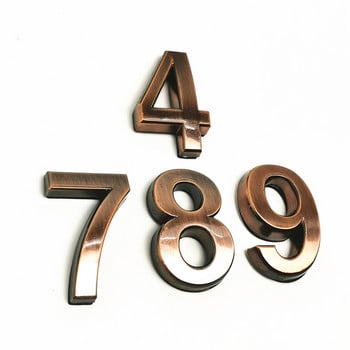 Стикер за врата с номер на къща Персонализиране на апартамент Хотел Адрес Номер на табела на врата на стая 3,5 CM ABS пластмаса Модерно злато 0 до 9 цифри