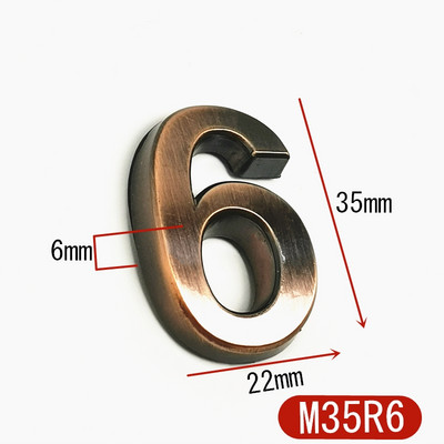 Majanumbri uksekleebis Kohandage korteri hotelli aadressi ruumi ukseplaadi number 3,5 cm ABS plastikust kaasaegne kuldne 0 kuni 9 numbrit