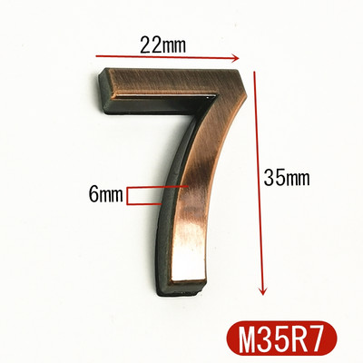 Majanumbri uksekleebis Kohandage korteri hotelli aadressi ruumi ukseplaadi number 3,5 cm ABS plastikust kaasaegne kuldne 0 kuni 9 numbrit