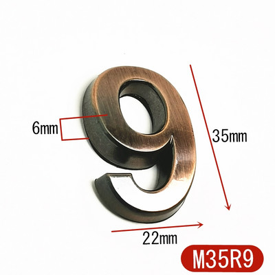 Majanumbri uksekleebis Kohandage korteri hotelli aadressi ruumi ukseplaadi number 3,5 cm ABS plastikust kaasaegne kuldne 0 kuni 9 numbrit