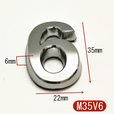 Majanumbri uksekleebis Kohandage korteri hotelli aadressi ruumi ukseplaadi number 3,5 cm ABS plastikust kaasaegne kuldne 0 kuni 9 numbrit