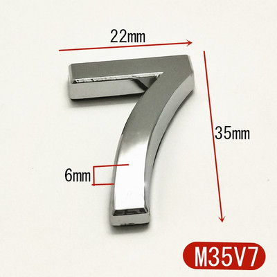 Majanumbri uksekleebis Kohandage korteri hotelli aadressi ruumi ukseplaadi number 3,5 cm ABS plastikust kaasaegne kuldne 0 kuni 9 numbrit